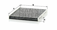 Filtro MANN-FILTER CUK 2026, aria abitacolo per ABARTH,CHRYSLER,FIAT,FORD,LANCIA - Foto 1 di 6