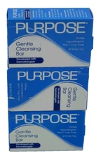 Purpose Gentle Cleansing Face Bar Soap Hypoallergenic Sensitive Skin 6oz  3 Pack