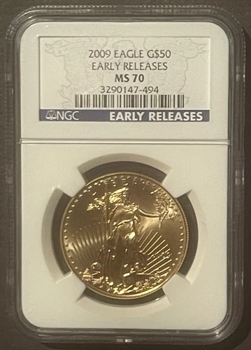 2009 $50 GOLD EAGLE One Ounce 1 oz. NGC MS70 Early Releases : 09968