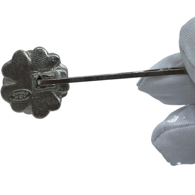 Auth CHANEL Camellia Hairpin Hair Accessory 03C Black  display picture 1