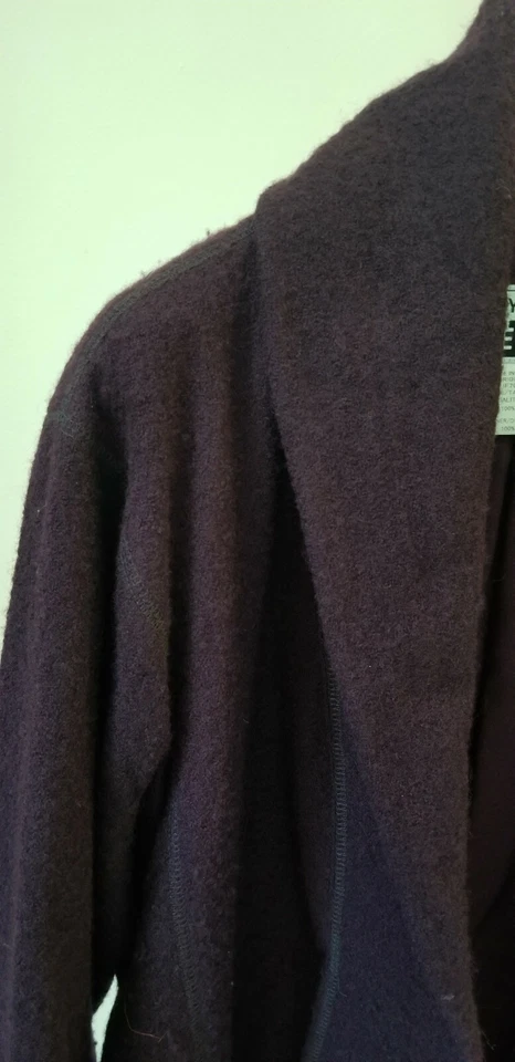 ABRIGO ISSEY MIYAKE FETE LIGERO LANA PÚRPURA GABARDINA GUISANTE talla 4 Foto 3 de 4