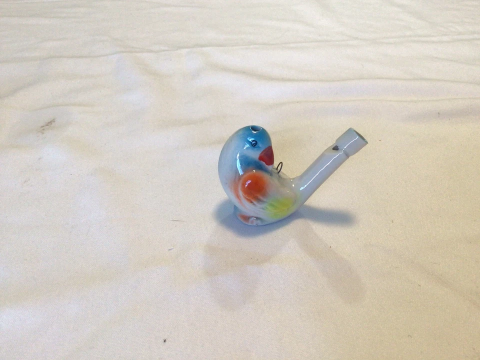 Juguetes de cerámica silbato de pájaro de agua 6 piezas con cuerda colgante para niños regalo de cumpleaños Foto 2 de 4