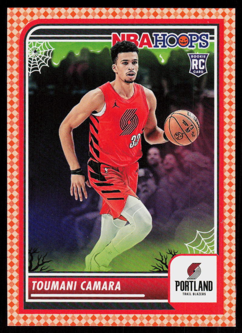 2023-24 Hoops Haunted Hoops TOUMANI CAMARA #10 TRAIL BLAZERS RC ORANGE