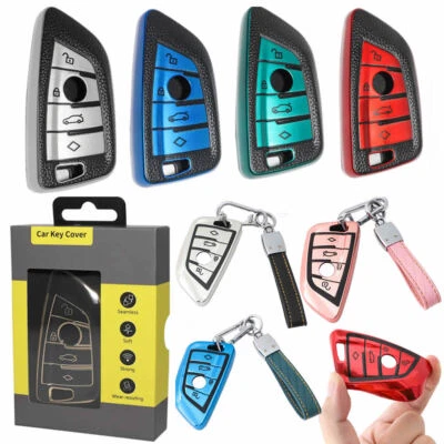 RED WOLF Fob Key Protect Case Cover TPU For BMW Smart Key 3 5 6 7 Series F30 F40 G11 G15