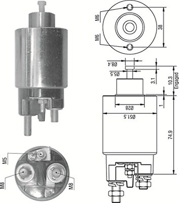 MAGNETI MARELLI 940113050354 Solenoid Switch, starter