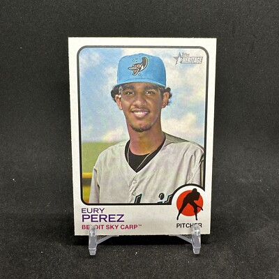 Eury Perez 2022 Topps Heritage Minor Leagues Miami Marlins Beloit Sky Carp #41