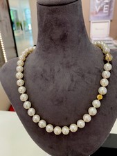 Akoya Schoeffel Perlenkette 750/- W/G 9mm, Schönsten Perlen Der Welt, Lüster