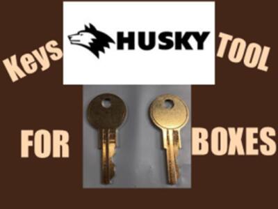 HUSKY 0001 - 0010 SET OF 2 KEYS HUSKY TOOLBOX TOOL CHEST CABINET FREE SHIPPING