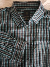 F/X Fusion Executive Mens Button Up Long Sleeve Regal Geometric Style Sz XL