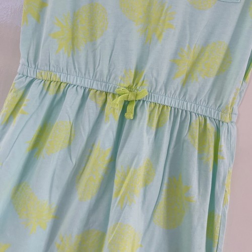 Gap Kids Pineapple Print Dress Size XL Blue Yellow Sleeveless Pullover BNWT - Picture 3 of 8