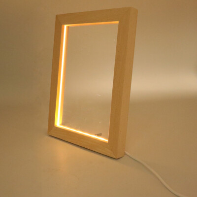 US Stock DIY Wood Photo Frame 3D LED Photo Frame kit with Blank Acrylic Board