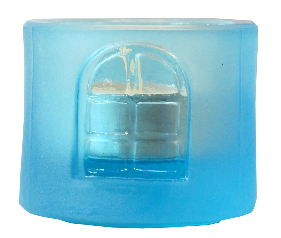 Teelichthalter "Fenster" Kristallglas in Aqua - satiniert, für 1 Teelicht AE796 - Bild 1 von 1