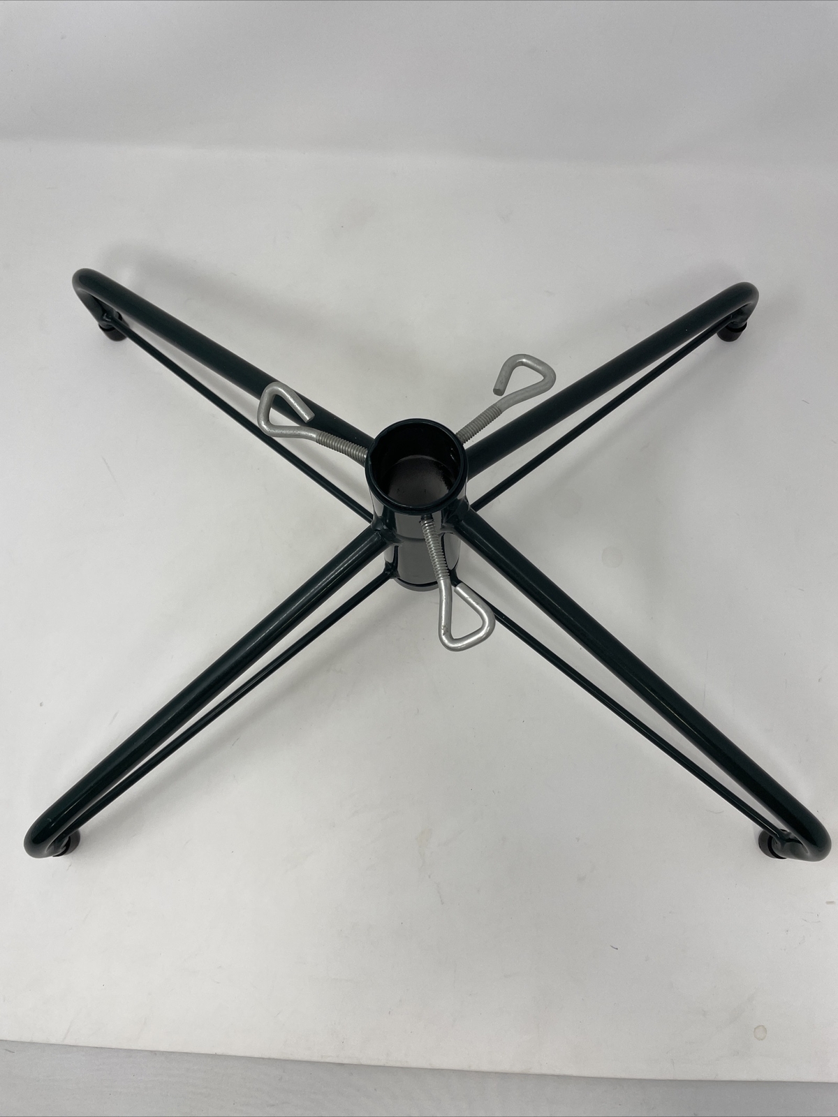4 Leg Christmas Tree Stand Metal Holder Base Cast Iron Stand Green eBay