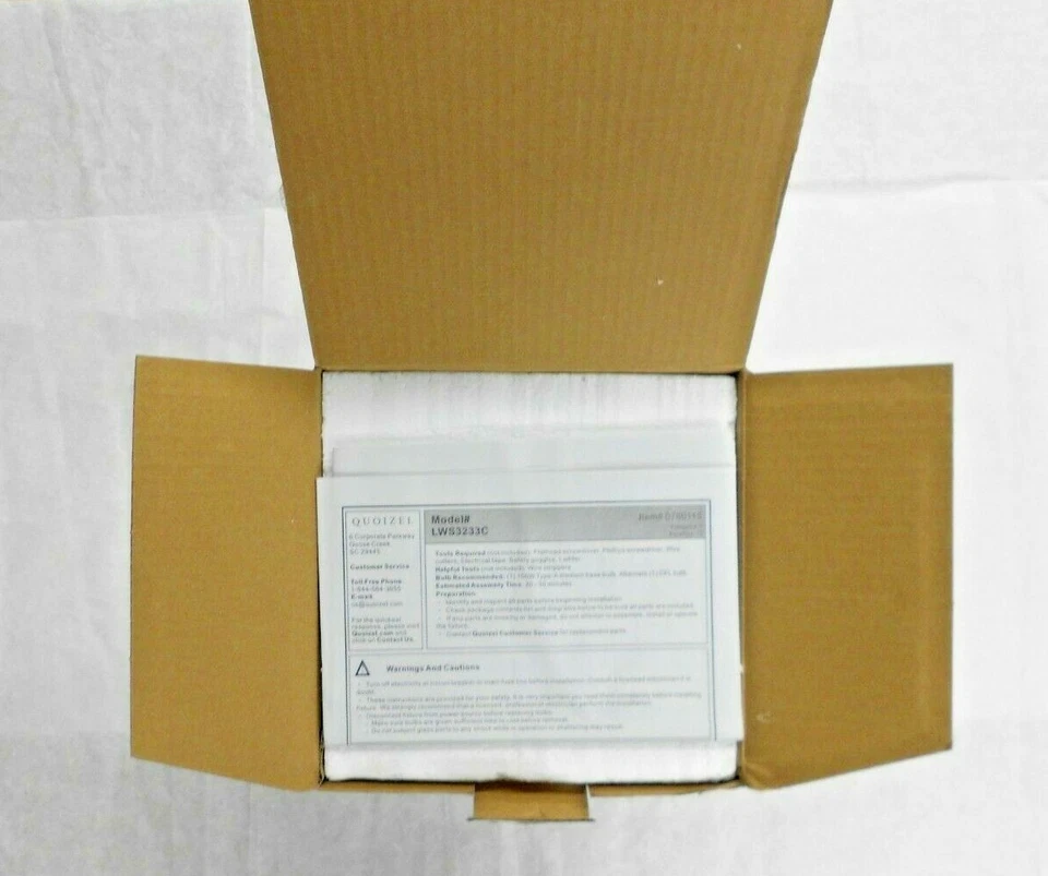 Mini colgante de tambor de lino beige Park Avenue Quoizel LWS3233C Foto 2 de 2