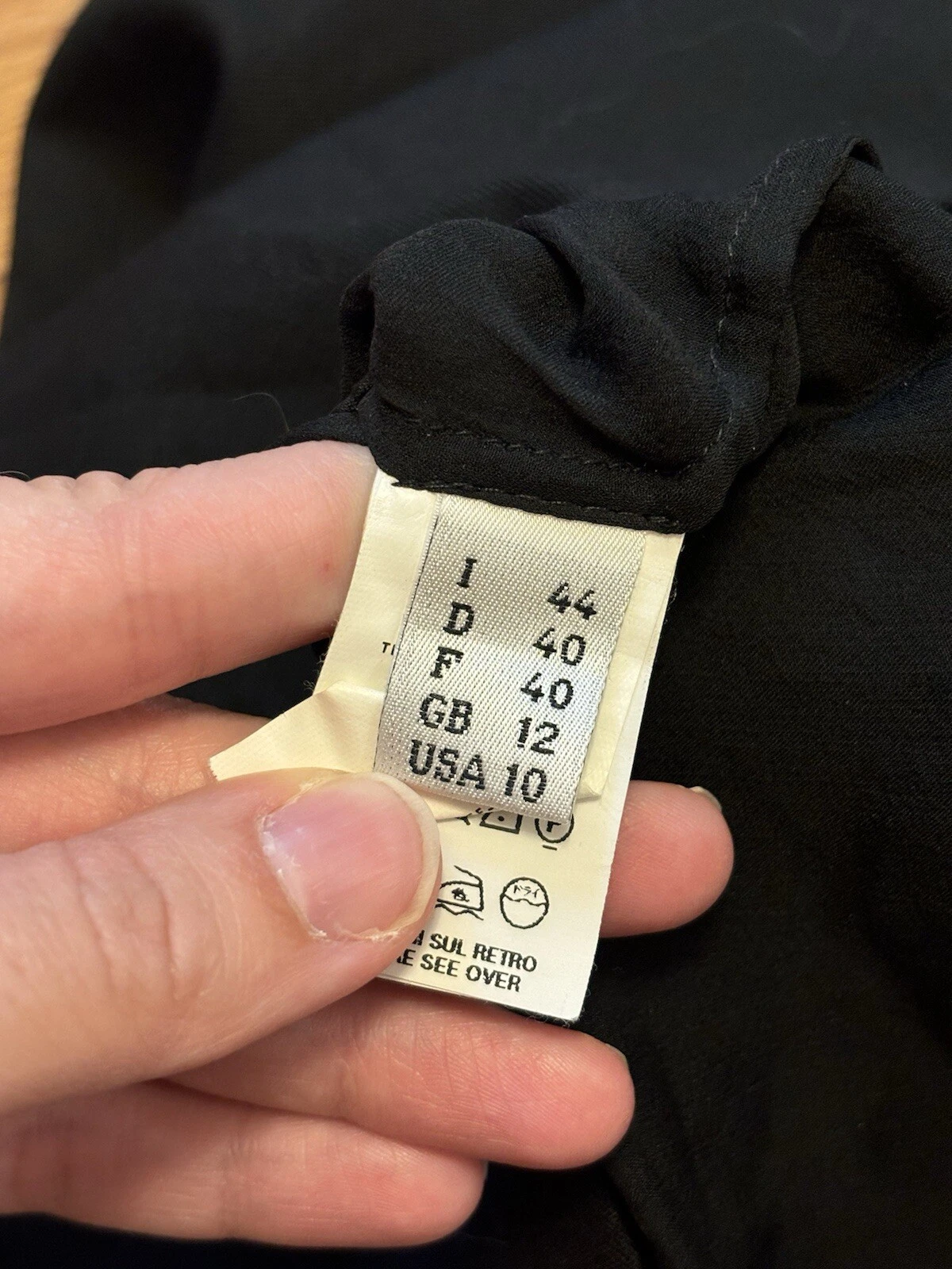 Abito vintage Moschino anni '90 economico e chic lana nera a turni maglia pannello trasparente 10