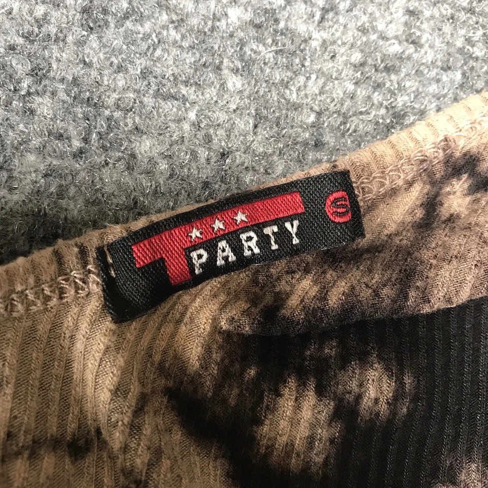 Vestido ceñido al cuerpo Y2K 00s T-Fiesta para mujer pequeño acanalado Rave Indie Grunge Boho EE. UU. Foto 3 de 4