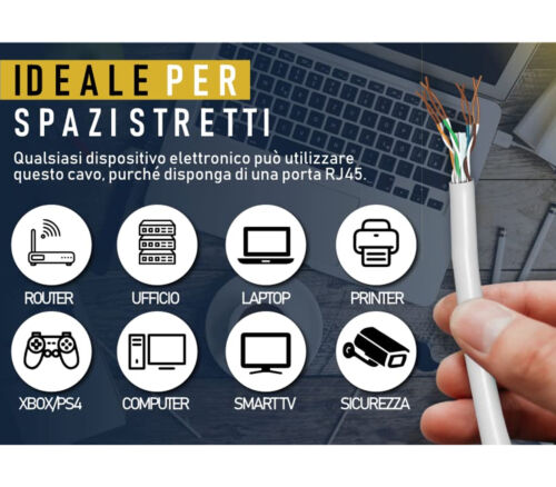 Cavo Rete ETHERNET CAT6 UTP Bobina 100M Prolunga Connessione Internet PC Modem - Foto 2 di 5