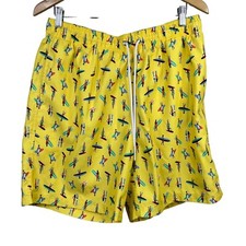 Land's End Swim Trunks Size Large Surfboard Shorts Pull On Elastic Drawstring