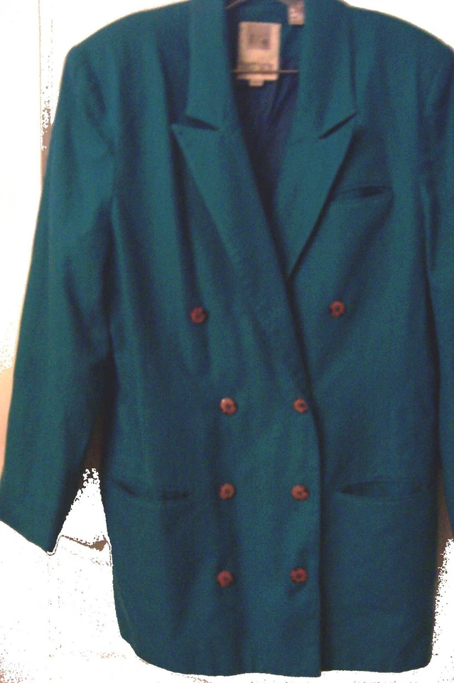 Abrigo Together Turquesa con Doble Fila de Botones Talla 14M Foto 2 de 4