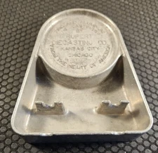 DIE CAST METAL ASH TRAY - RUPERT DIE CASTING CO. Kansas City Chicago Vintage 