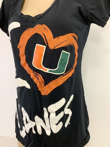Miami Hurricanes Short Sleeve Tee T Shirt Size XL X Large 20” I LOVE Canes - Picture 2 of 4