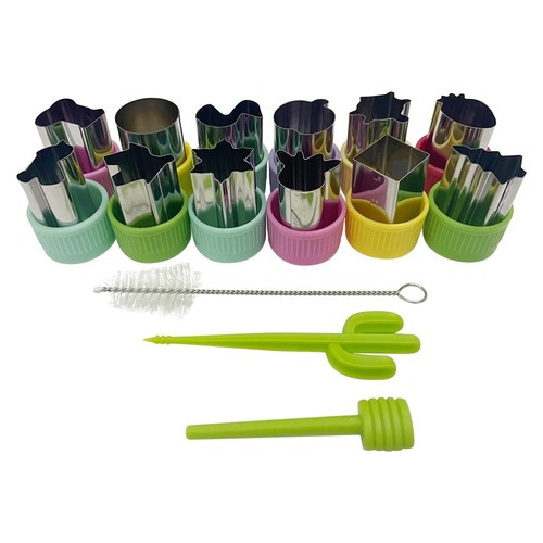 15PCS Vegetable Fruit Pastry Cartoon Cutting Die Stainless Steel Flower Cutter - Bild 2 von 15