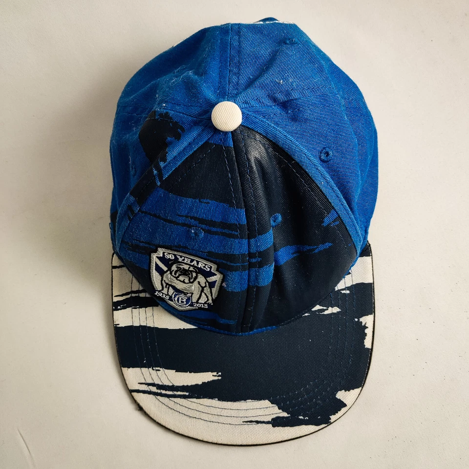 CANTEBURY BULLDOGS 80 AÑOS 1935-2015 MIEMBRO 2015 GORRA SNAPBACK LIGA RUGBY NRL Foto 2 de 4