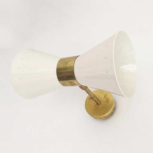 Pair of Light Wall Sconce Adjustable Mid Century Raw Brass Finish Brass - Picture 3 of 7