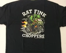 Rat Fink Choppers T-Shirt Ed Big Daddy Roth Tee Size S-5XL
