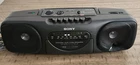 Sony CFS-B11 Portable AM FM Radio Cassette Boombox Tested Works See Description