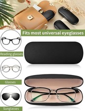 NEU Muschelschale Hartbrille PU Brillenetui schwarz mit Mikrofaser Reinigungstuch