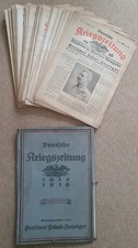 50 St&uuml;ck "Deutsche Kriegszeitung"  Jahrgang 1916 mit Sammelmappe