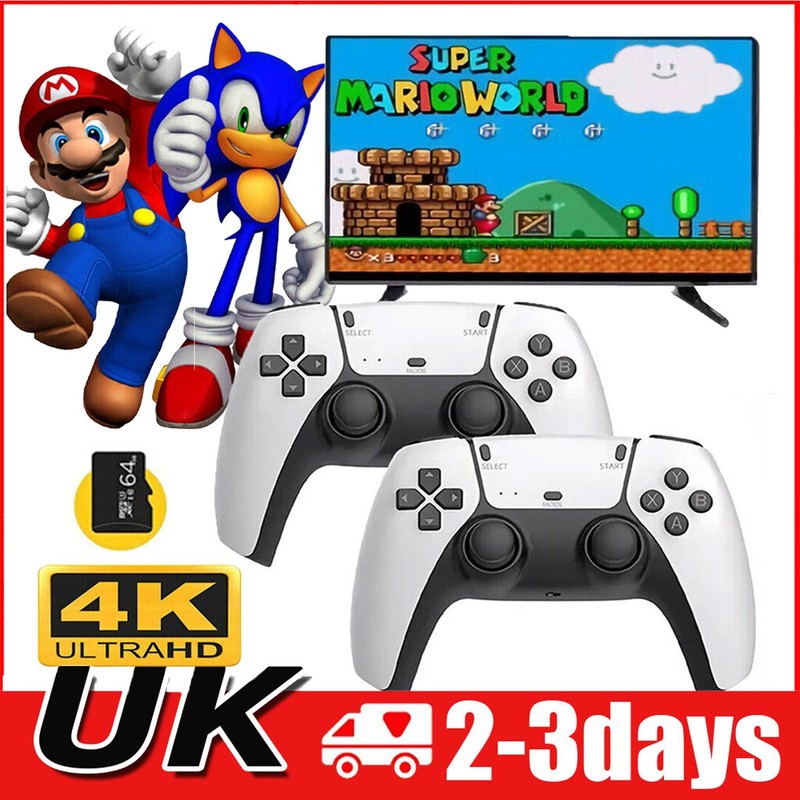20000+ 4K HDMI TV Video Game Stick Retro Gaming Console w/ 2 Wireless Controller