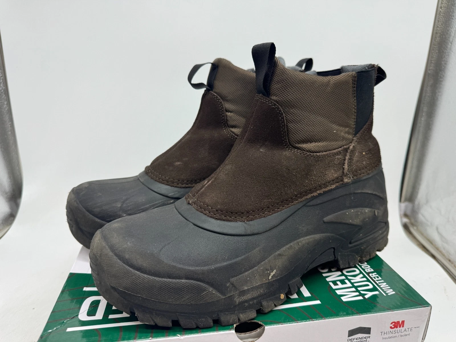 Staheekum Yukon Winter Boots Men's Black Brown Waterproof Round Toe Ankle - 11