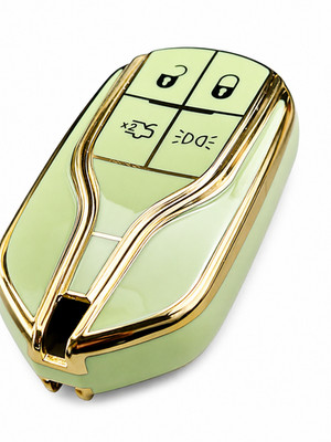 Key Fob Cover Case for Maserati Ghibli Quattroporte 4 Button TPU Shell White