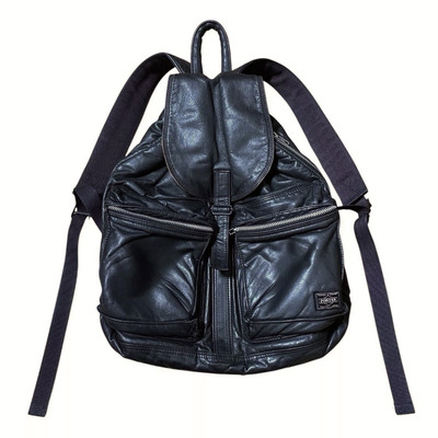 PORTER Tanker Limited Model Leather Backpack Bag Black Yoshida Co. JAPAN MADE