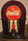 Coca-Cola Stained Glass AM/FM Radio Vtg Style Table Light Radio Tested WORKS!