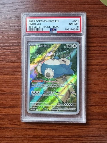 PSA 8 Snorlax SVP 51 Scarlet and Promo NM-MT