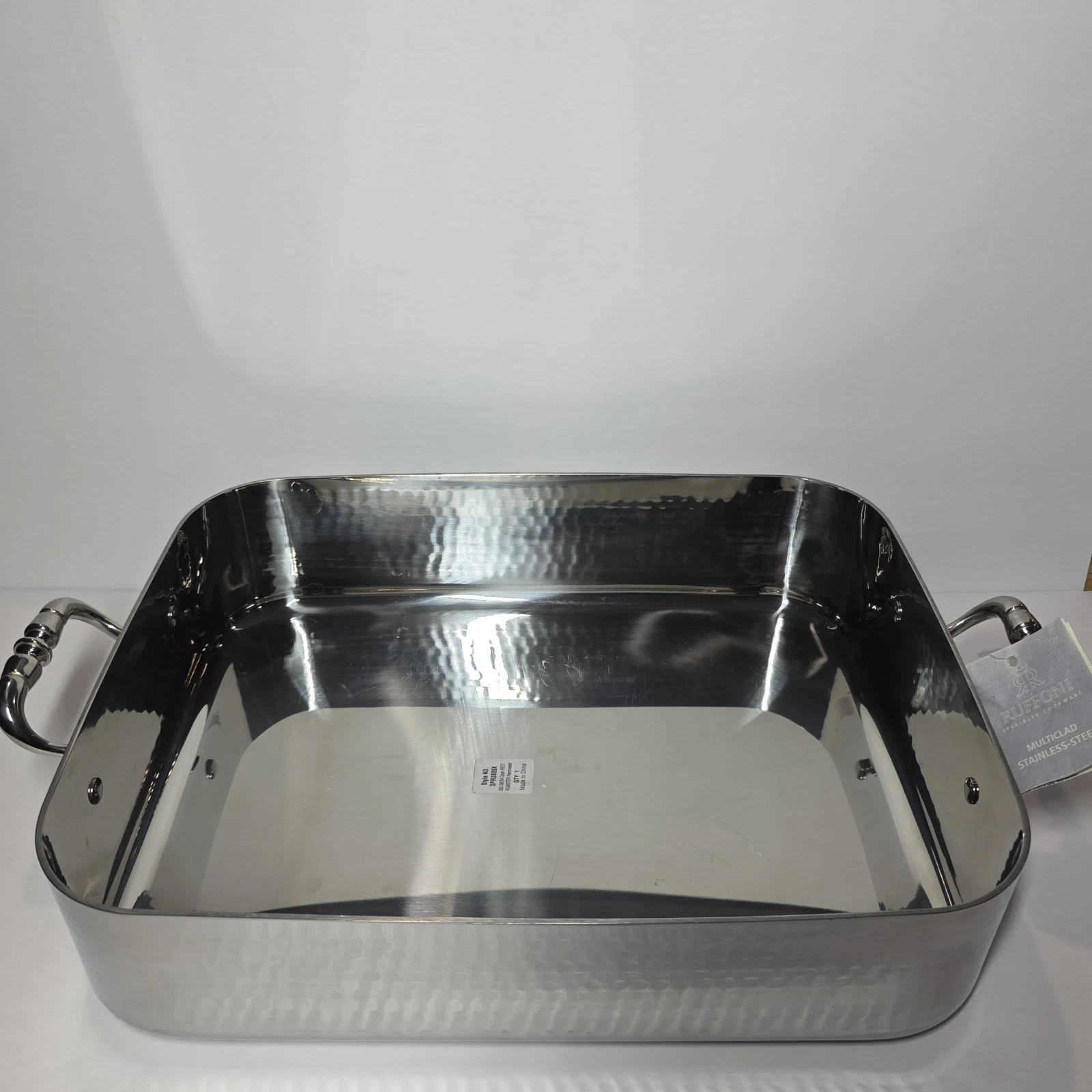NEW RUFFONI Opus Prima Hammered Roasting Pan 38CM Stainless Steel OPR3809X
Opens in a new window or