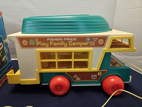 Vintage 1970s Fisher Price Little People 994 Play Family CAMPER 100% Comp W/Box - Picture 6 of 17