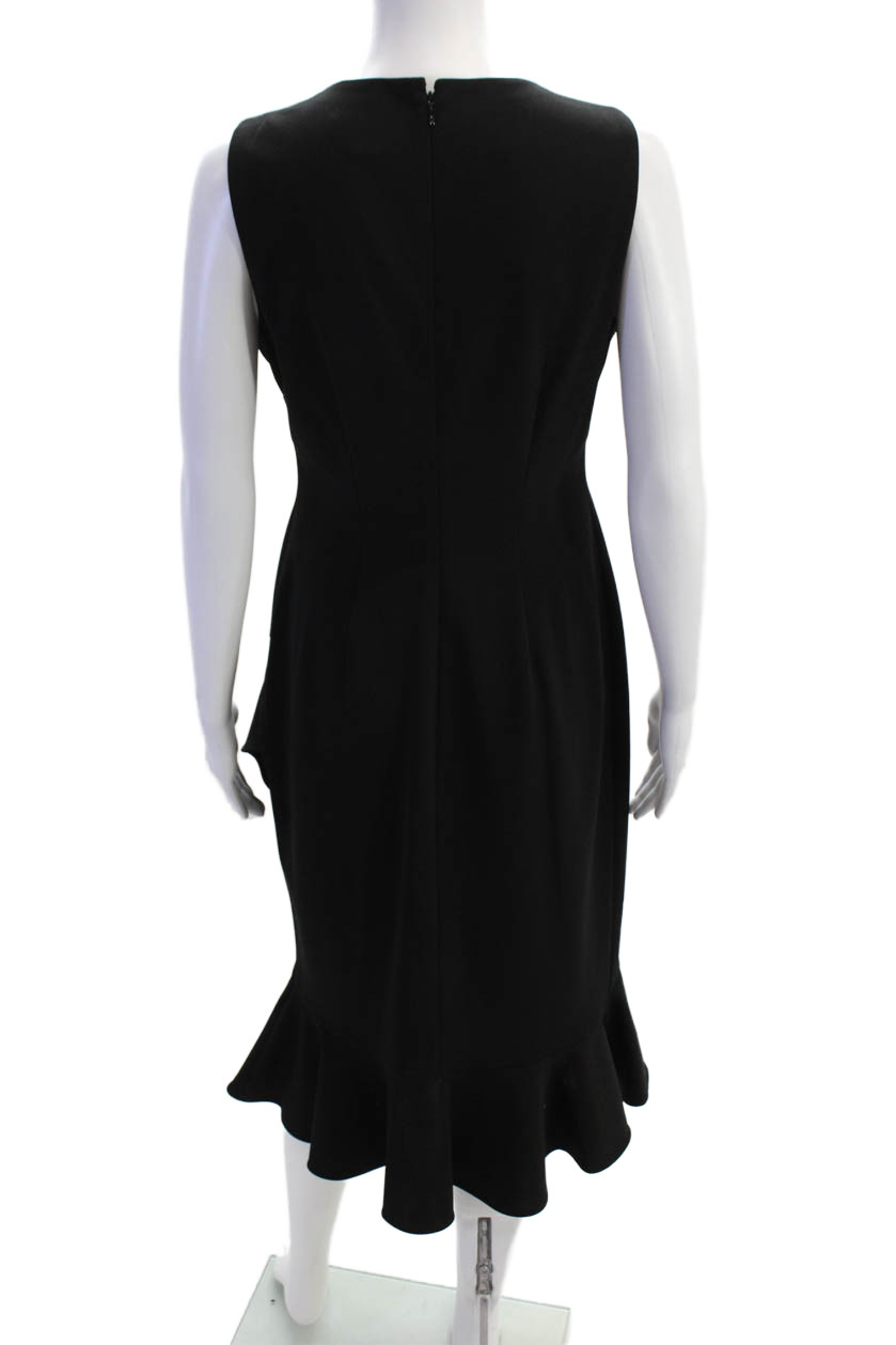 Calvin Klein Womens Sleeveless Ruffled Full Length Dress Black Size 6 thumbnail 3