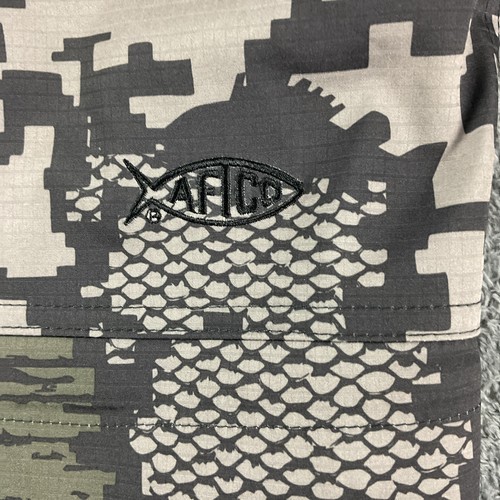 Aftco Shorts Mens 40 Fishing Digi Camo 7 Pocket Cargo 6 In Inseam Ripstop - Picture 9 of 13