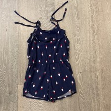 Gymboree Red White And Blue Popsicle Romper Size Youth 6