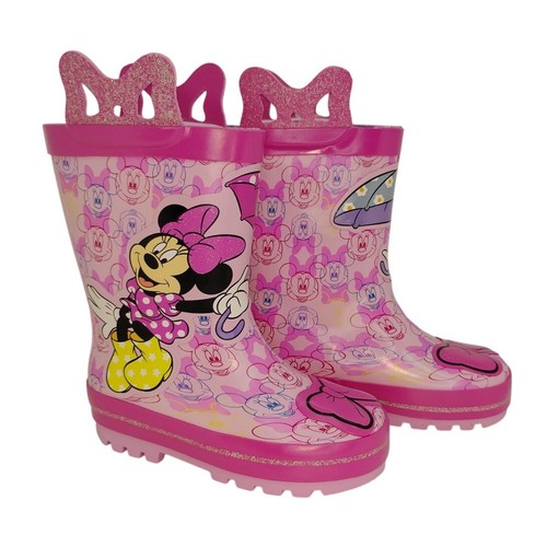 Disney Minnie Mouse Toddler Girls NEW w/Tags Graphics Rubber Rain Boots- sz. 7-8