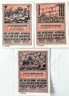 AUTRICHE AUSTRIA 3 Notgeld GRODIG 1920