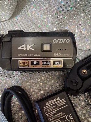 ORDRO AC3 Camcorder Ultra HD 4k Camcorder Microphone 1080P 60fps Digital Zoom