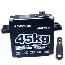 GOTECK 45KG Coreless Digital Servo,Large Torque 8.4V Full Metal Gear IP67 Wat...