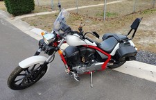 Respaldo negro pasajero barra Sissy con almohadilla para Honda Fury VT1300CX 10-24