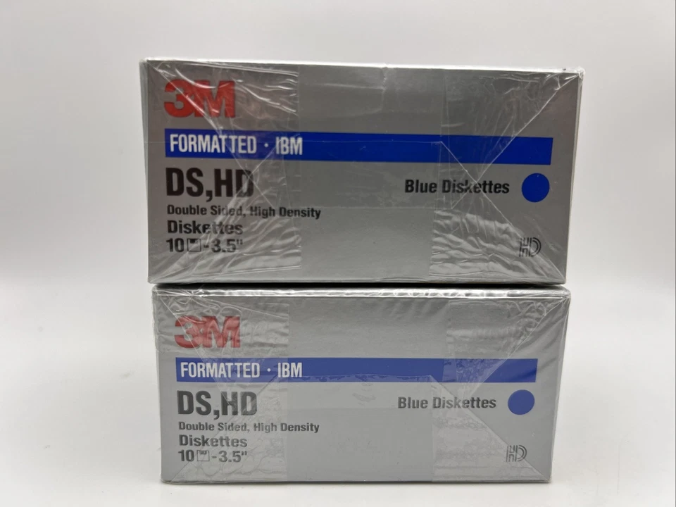 IBM SEALED 3m High Density DS, HD 3.5'  Blue Diskettes Formated IBM  20 - Image 3 of 4