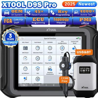 XTOOL D9SPRO Car Bidirectional Diagnostic Tool Auto OBD2 Scanner ECU Programming